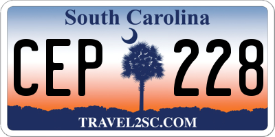 SC license plate CEP228
