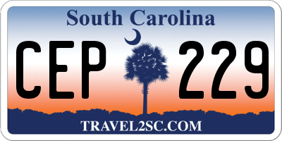 SC license plate CEP229