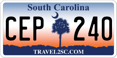 SC license plate CEP240
