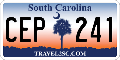 SC license plate CEP241