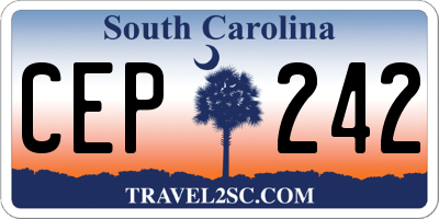 SC license plate CEP242