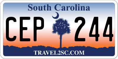 SC license plate CEP244