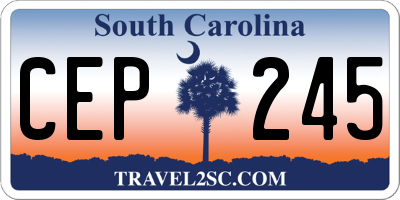 SC license plate CEP245