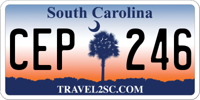 SC license plate CEP246