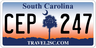 SC license plate CEP247