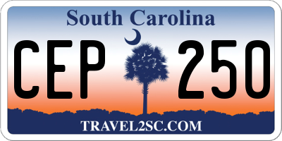 SC license plate CEP250