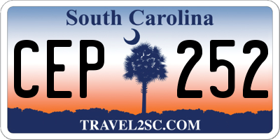 SC license plate CEP252