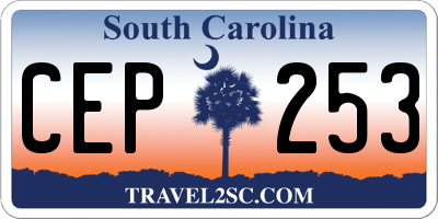 SC license plate CEP253