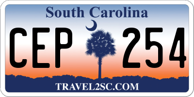 SC license plate CEP254