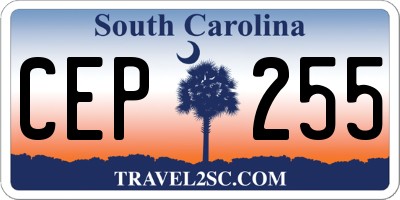 SC license plate CEP255