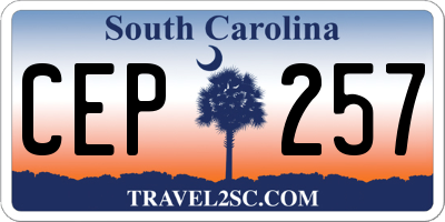 SC license plate CEP257