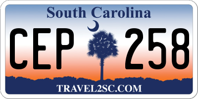 SC license plate CEP258