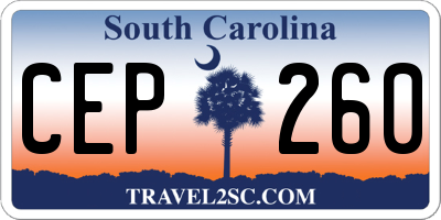 SC license plate CEP260