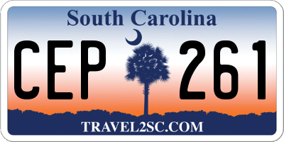 SC license plate CEP261