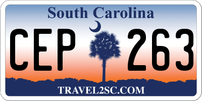 SC license plate CEP263