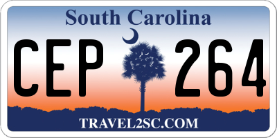SC license plate CEP264