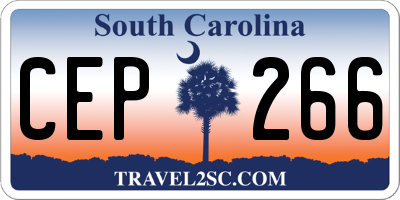 SC license plate CEP266