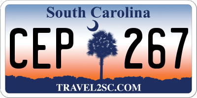 SC license plate CEP267