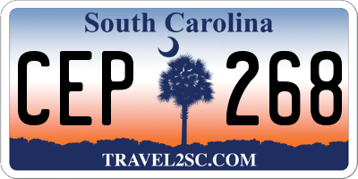 SC license plate CEP268