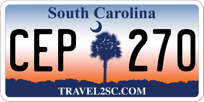 SC license plate CEP270
