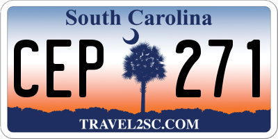SC license plate CEP271