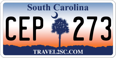 SC license plate CEP273