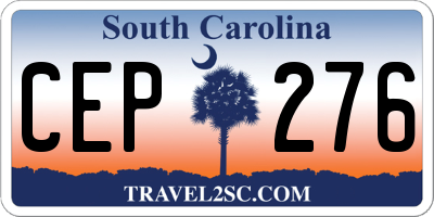 SC license plate CEP276
