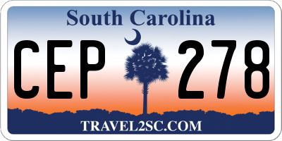 SC license plate CEP278