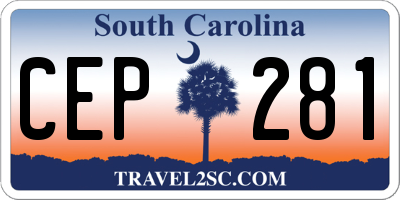 SC license plate CEP281