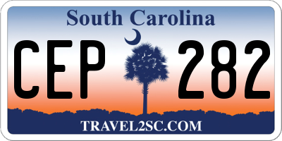 SC license plate CEP282
