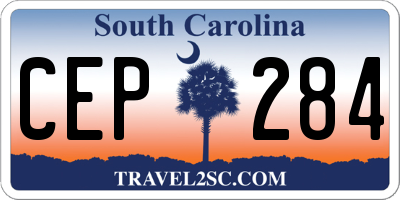 SC license plate CEP284