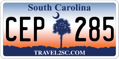 SC license plate CEP285