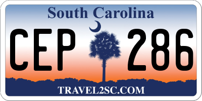 SC license plate CEP286
