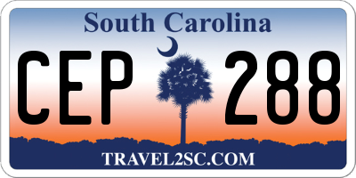 SC license plate CEP288