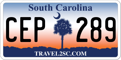 SC license plate CEP289