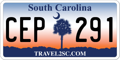 SC license plate CEP291