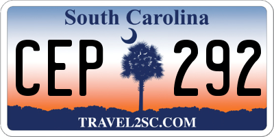 SC license plate CEP292