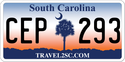 SC license plate CEP293