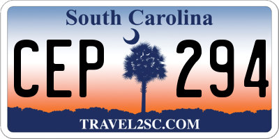 SC license plate CEP294