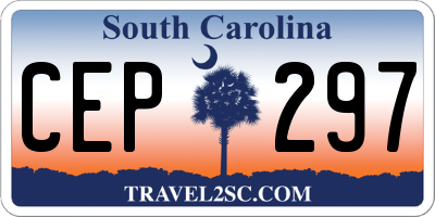SC license plate CEP297