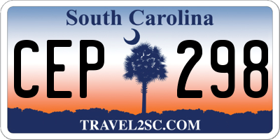 SC license plate CEP298