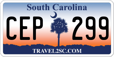 SC license plate CEP299