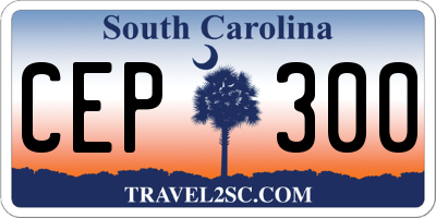 SC license plate CEP300