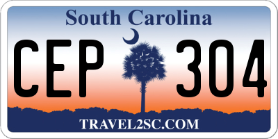 SC license plate CEP304
