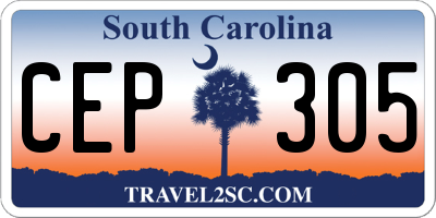 SC license plate CEP305