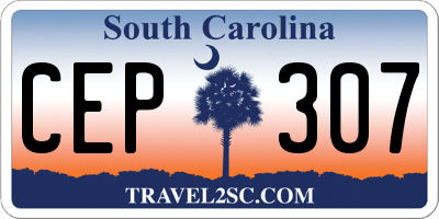 SC license plate CEP307