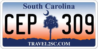 SC license plate CEP309