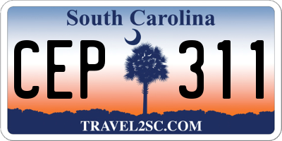 SC license plate CEP311