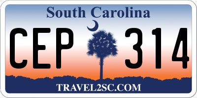 SC license plate CEP314