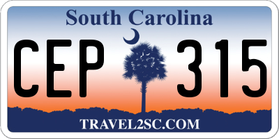 SC license plate CEP315